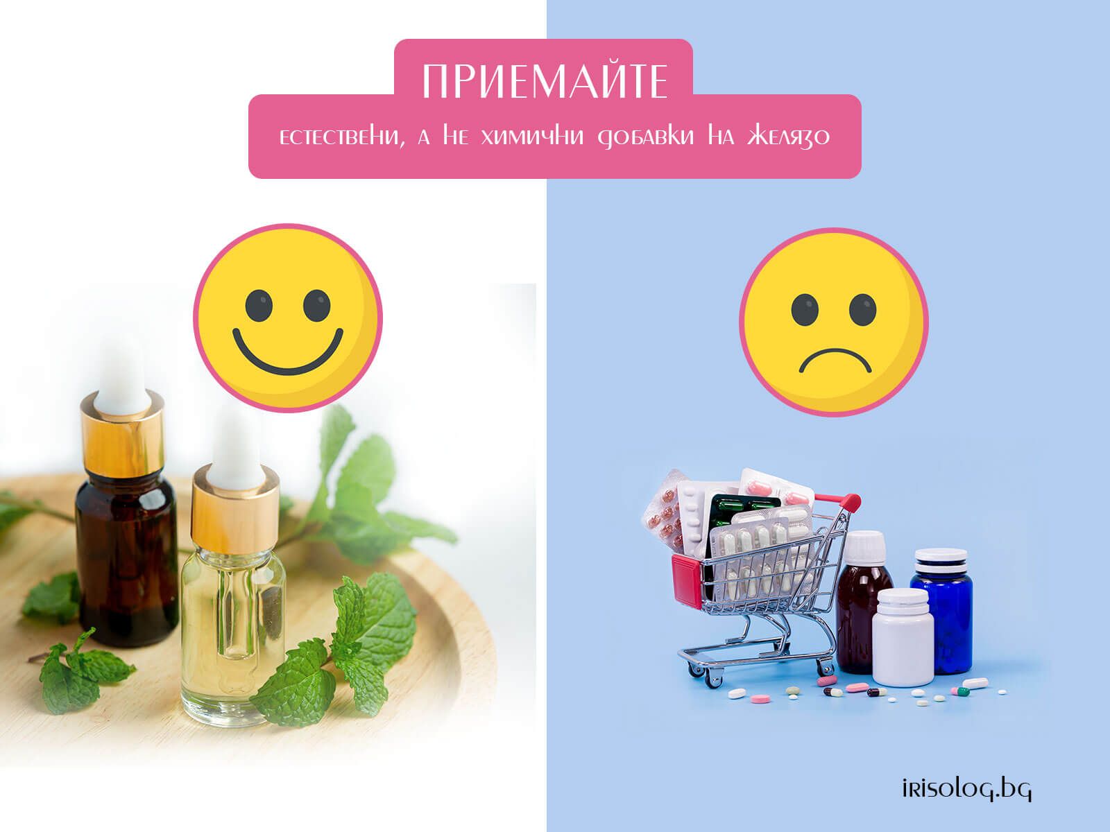 Прием на естествени добавки не химични добавки на желязо